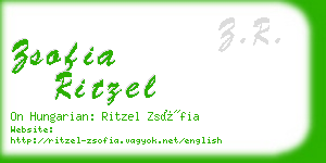 zsofia ritzel business card